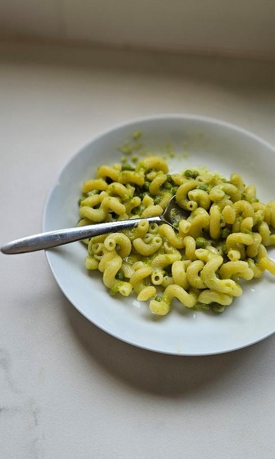 Pasta cremosa de guisantes en 10 minutos