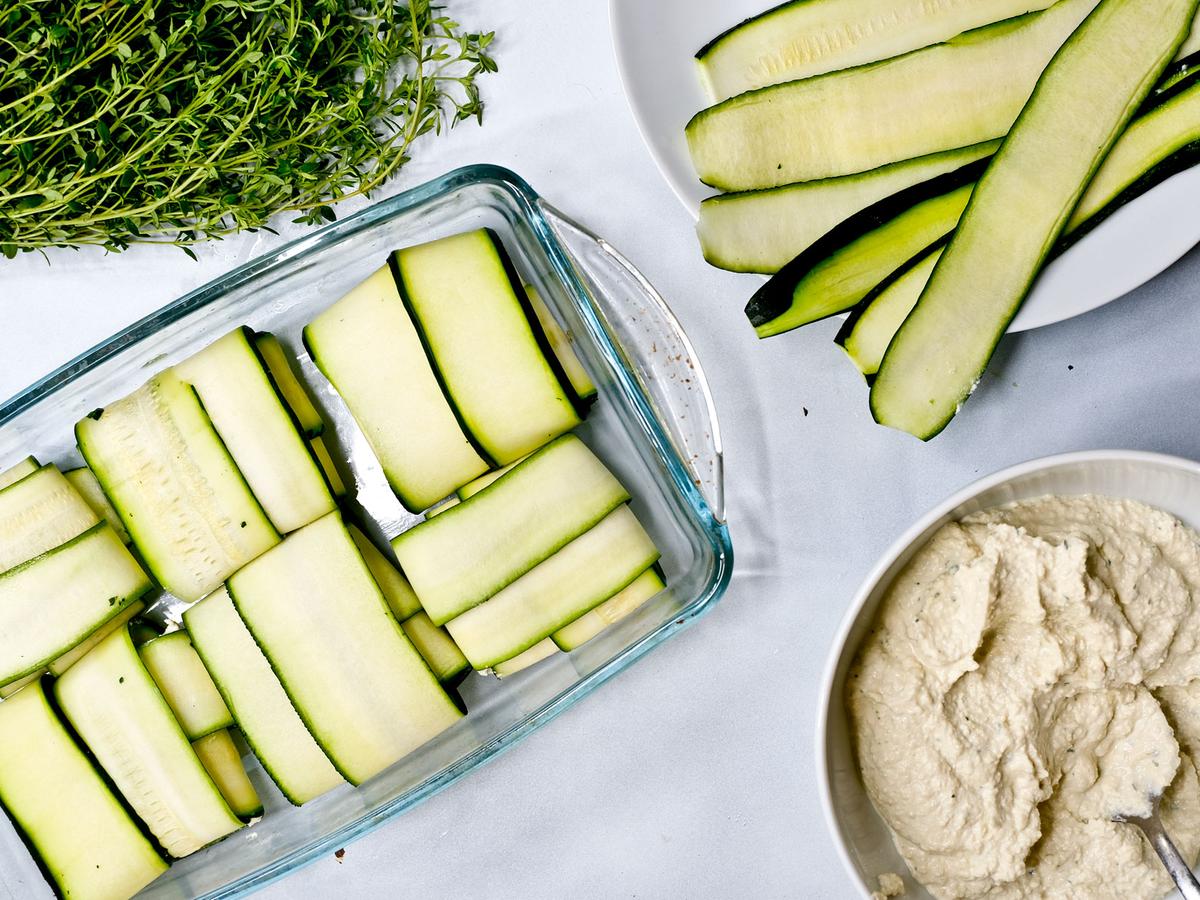 Vegan Zucchini Ravioli with Tofu and Thyme