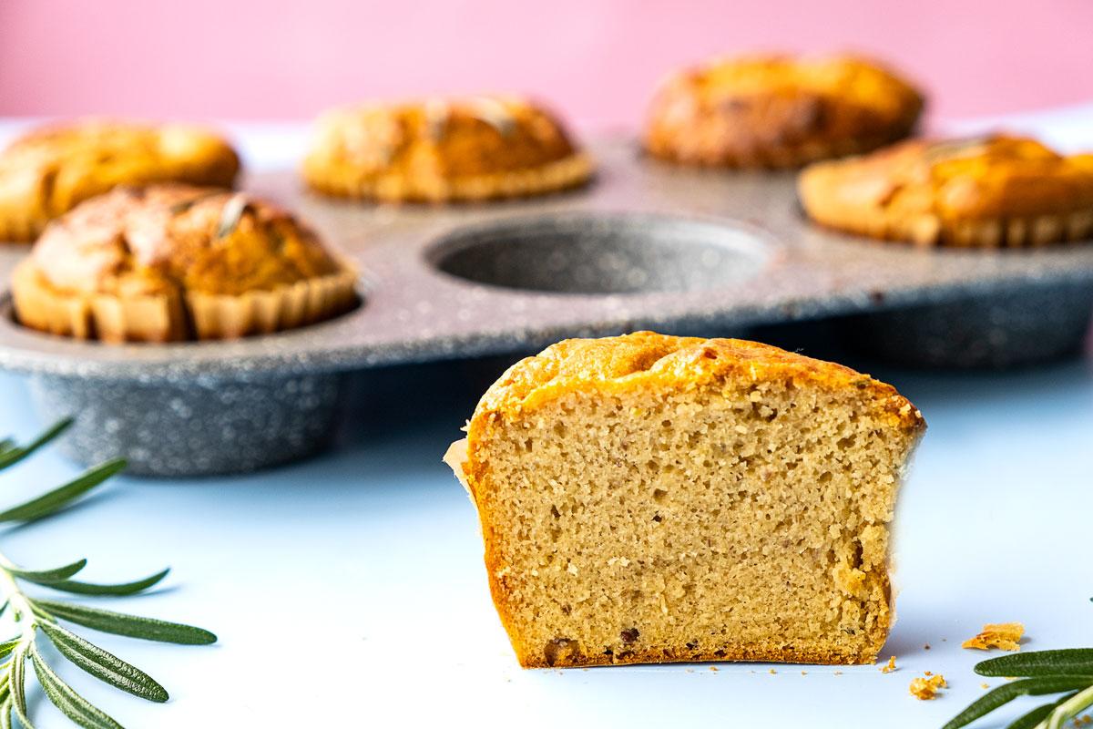 Gluten-Free Vegan Muffins with Olive Oil and Rosemary