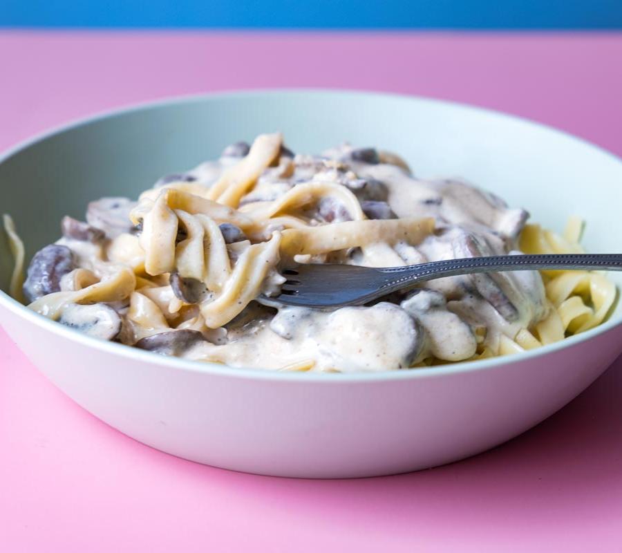 Vegan Mushroom Cream Sauce, Lightened Up