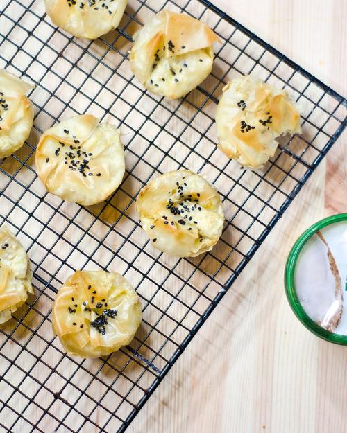 Phyllo Leaves with Soy Cream and Eggplant Filling
